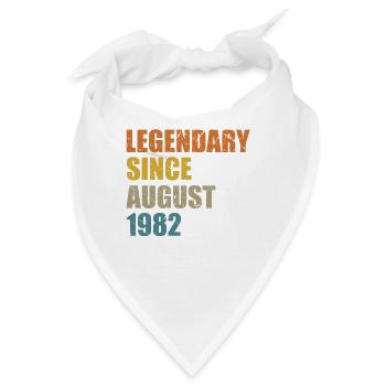 Geboren August 1982 40 Jahre 40er 40.Geburtstag - Bandana - Weiß - Vorne