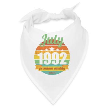 Geboren July 1992 30 Jahre 30er 30.Geburtstag - Bandana - Weiß - Vorne