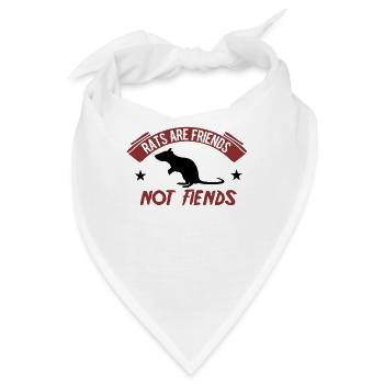 Rats Are Friends Rodent Fiends Rat Owner - Bandana - Weiß - Vorne