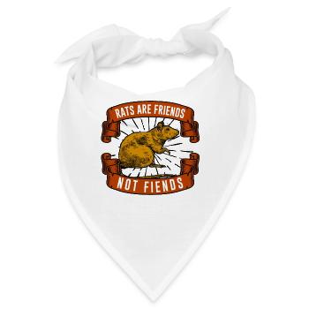Rats Are Friends Rodent Fiends Rat Owner - Bandana - Weiß - Vorne