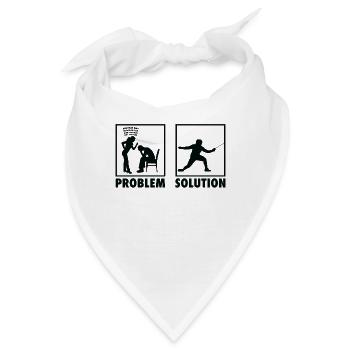 Fencing Fencer Statement Problem Solution. - Bandana - Weiß - Vorne