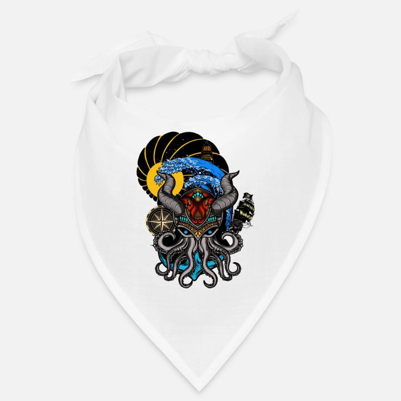 Lustiger Oktopus mit Hörnern und Boot Bandana