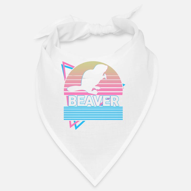 Biber Retro Geschenk Bandana