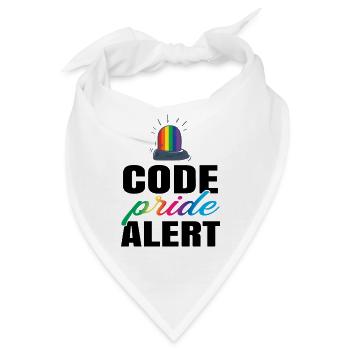 Code Pride Alert Bisexual Lesbian Love Asexual Tra - Bandana - Weiß - Vorne
