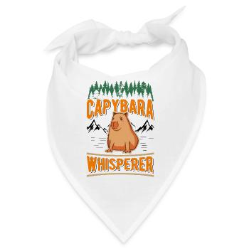 Capybara Flüsterer Capybara Whisperer - Bandana - Weiß - Vorne