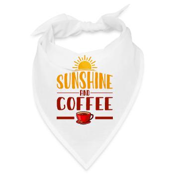 Sunshine and Coffee - Bandana - Weiß - Vorne