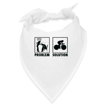 Cycling Cyclist Statement Problem Solution. - Bandana - Weiß - Vorne