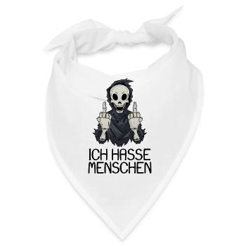 Ich hasse Menschen - Bandana - Weiß - Vorne
