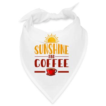 Sunshine and Coffee - Bandana - Weiß - Vorne