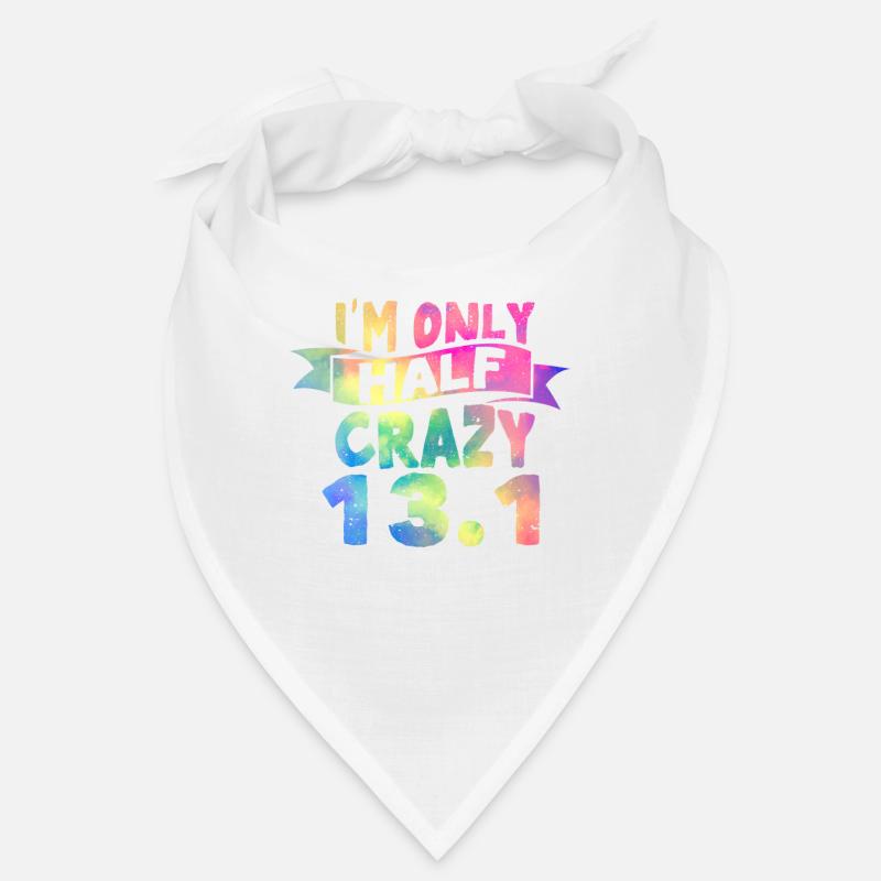 Funny Running Lovers I'm Only Half Crazy 13.1 Half Bandana