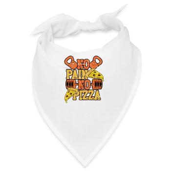 No Pain No Pizza Fun Workout - Gymnastik - Bandana - Weiß - Vorne