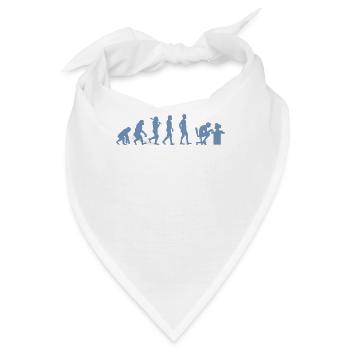 Evolution of Gamer Zocker Nerd Geek Progamer - Bandana - Weiß - Vorne