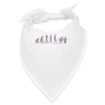 Evolution of Gamer Zocker Nerd Geek Progamer - Bandana - Weiß - Vorne