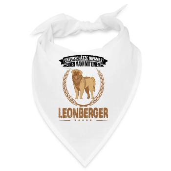 Leonberger Mann - Bandana - Weiß - Vorne