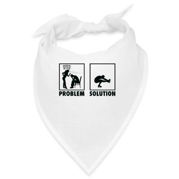 Figure Skating Figure Skaters Statement Problem - Bandana - Weiß - Vorne