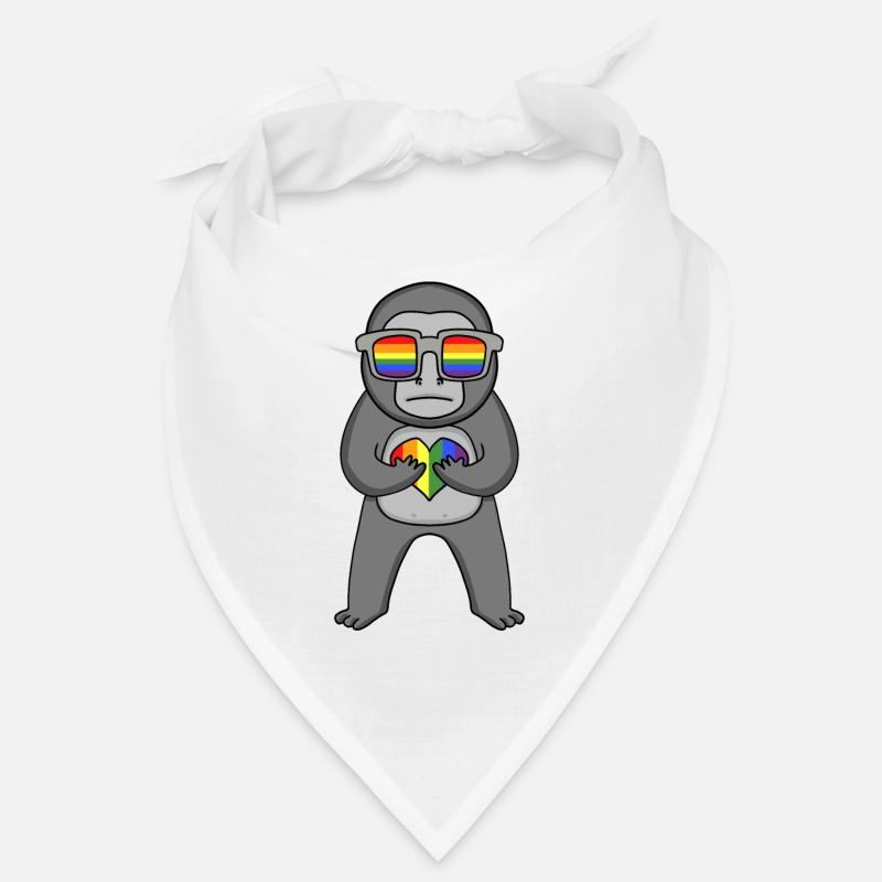 LGBT Animal Monkey Gorilla Rainbow Bandana