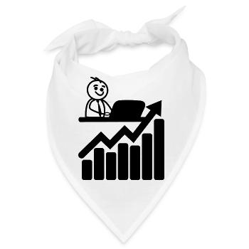 Chart-Börsenhändler - Bandana - Weiß - Vorne
