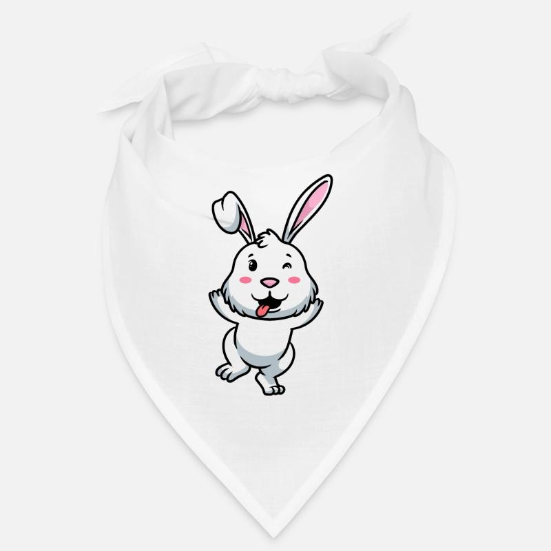 White Rabbit Emoticon Rabbit Bandana