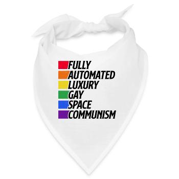 Fully Automated Luxury Gay Space Communism Lesbian - Bandana - Weiß - Vorne