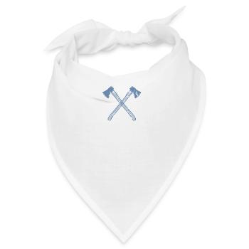 Axt gekreuzte Äxte - Bandana - Weiß - Vorne