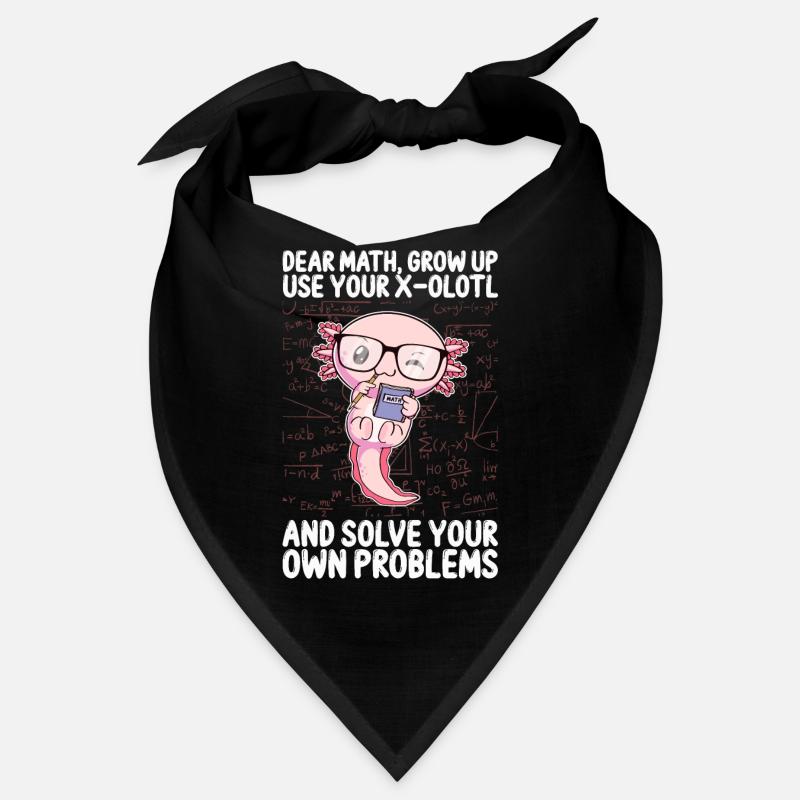Funny Math Kawaii Axolotl Gift Bandana