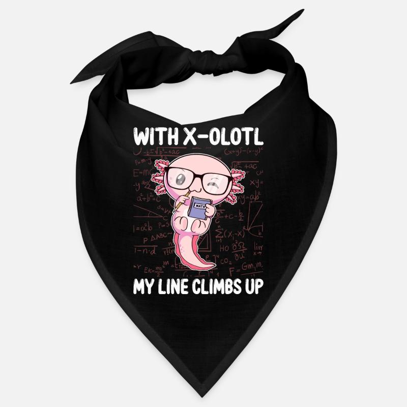 Funny Math Kawaii Axolotl Gift Bandana