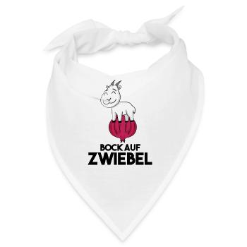 Zwiebel Ziege Ziegenbock - Bandana - Weiß - Vorne