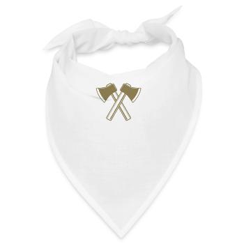 Axt Äxte Holzfäller Forstwirt - Bandana - Weiß - Vorne