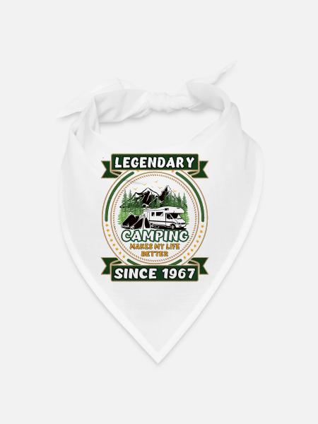 Légendaire depuis 1967 Année de naissance du cadeau de camping - Bandana - blanc