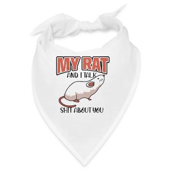Rat Rodent Rat Lovers Mouse Pet - Bandana - Weiß - Vorne