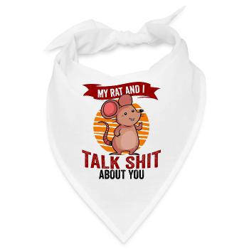 Rat Rodent Rat Lovers Mouse Pet - Bandana - Weiß - Vorne