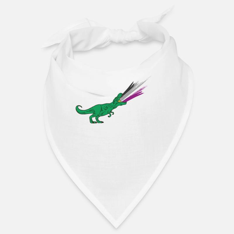 LGBTQ Asexual Flag - Dinosaurs Bandana