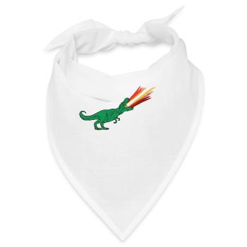 LGBTQ-Butch-Lesbenflagge - Dinosaurier - Bandana - Weiß - Vorne