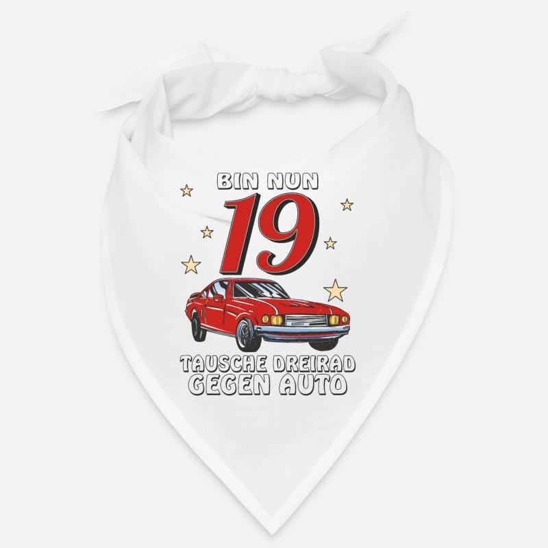 AUTO GEBURTSTAG BIN NUN 19 Bandana