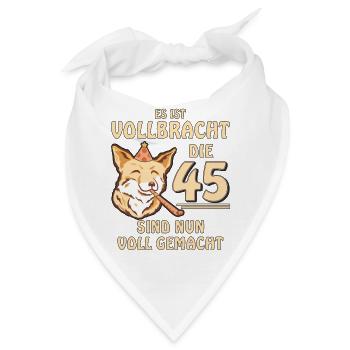 45 GEBURTSTAG - Bandana - Weiß - Vorne
