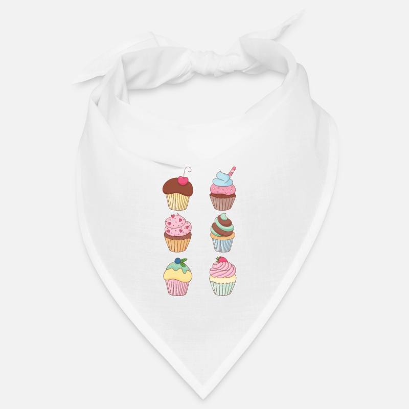 Muffin Sixpack Muffins süßes Gebäck - Bandana - Weiß