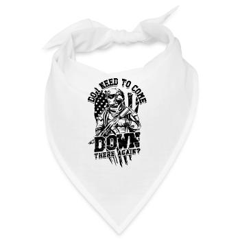 Muss ich wieder da runter kommen - Soldat - Bandana - Weiß - Vorne