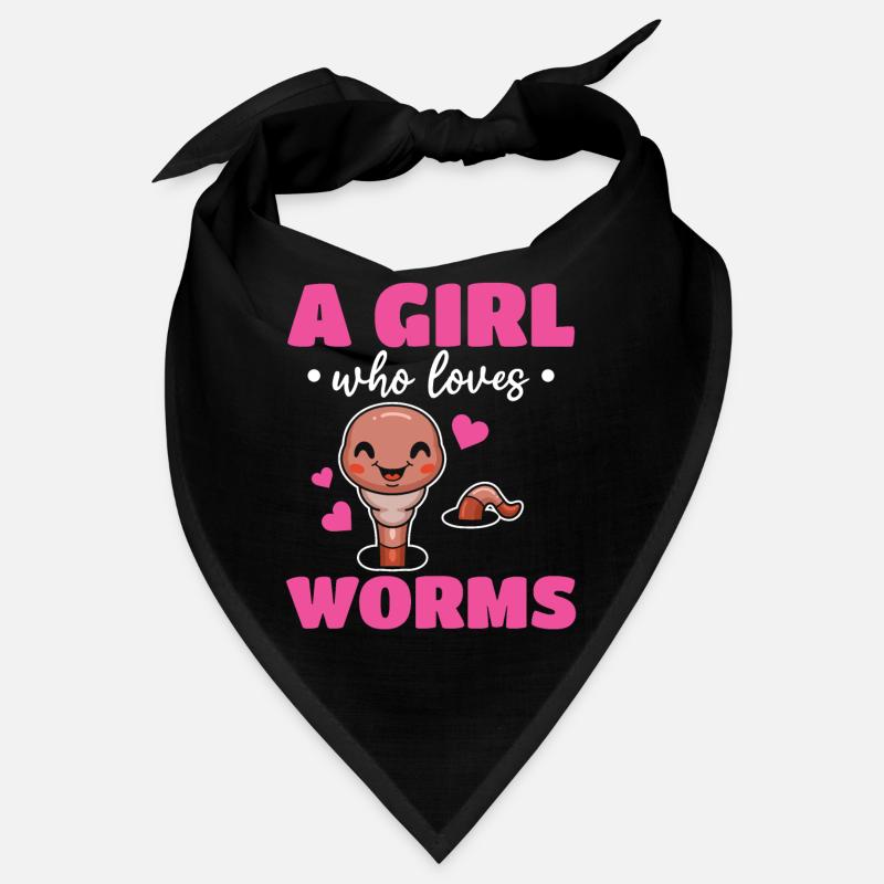 Compost Worm Cute Worm - Ein Mädchen, das Würmer Bandana