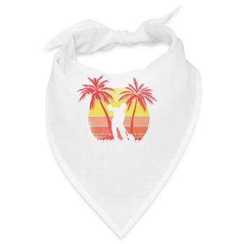 Bauarbeiterin Showel Dig Sommer Sonnenuntergang - Bandana - Weiß - Vorne