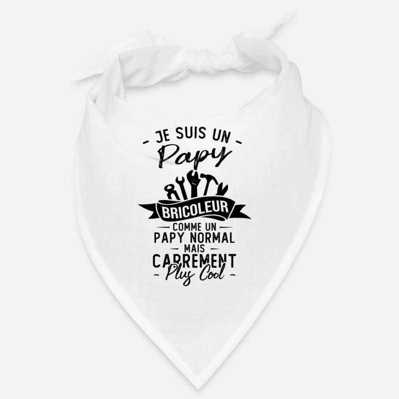 Papy bricoleur comme un papy normal - Bandana - blanc
