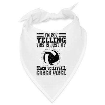 Ich Schreie Nicht - Beachvolleyball-Trainer - Bandana - Weiß - Vorne