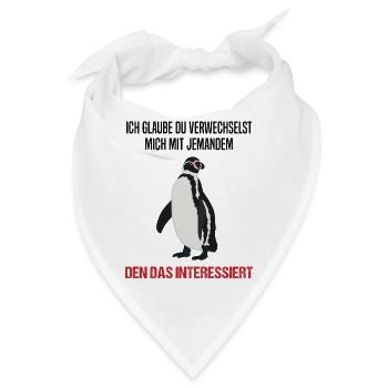 Pinguin Sarkastischer Spruch Lustiges Geschenk - Bandana - Weiß - Vorne