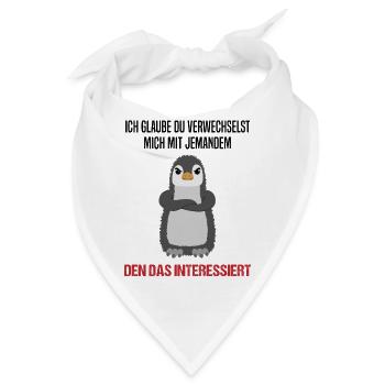 Pinguin Sarkastischer Spruch Lustiges Geschenk - Bandana - Weiß - Vorne