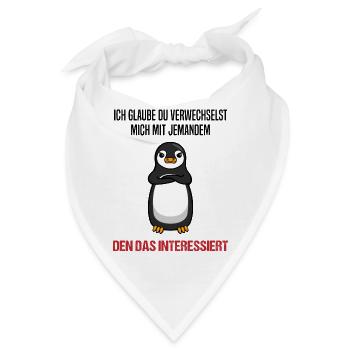 Pinguin Sarkastischer Spruch Lustiges Geschenk - Bandana - Weiß - Vorne