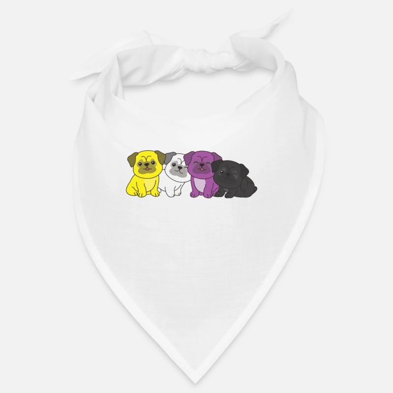 Nonbinary Flag Mops Pride LGBTQ süße Hunde Bandana