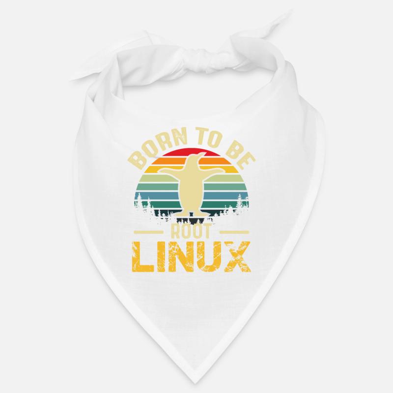 Born To Be Root Linux Nerd Admin Geek - Bandana - Weiß