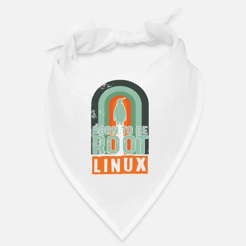Né pour être Root Retro Linux Nerd Coding Geek Bandana