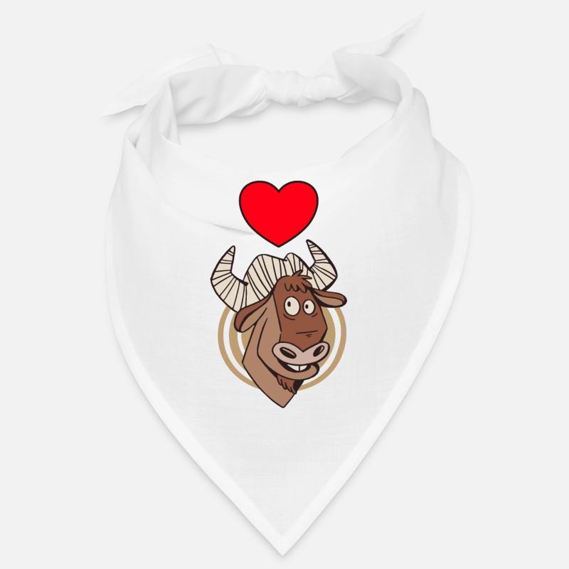 Gnu Antilope Afrika Tier mit Herz Bandana