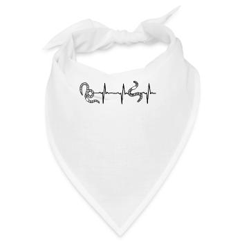 Wurm Herzschlag Würmer Herzschlag Herzwurm - Bandana - Weiß - Vorne