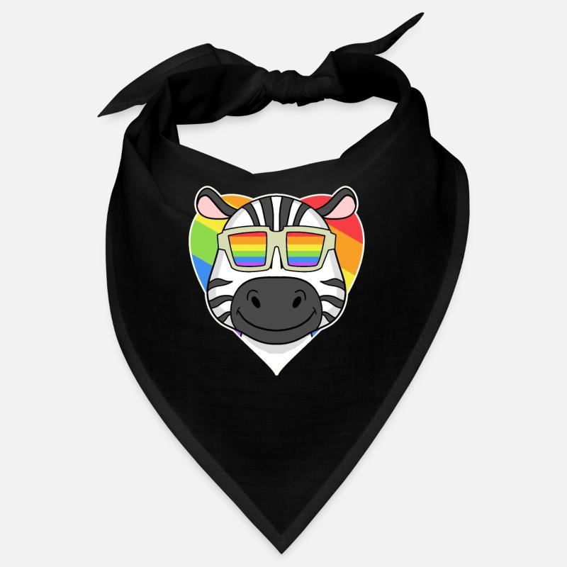 LGBT Tier Zebra Regenbogen Herz Bandana